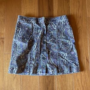 Knox rose | target paisley mini skirt | size: 4